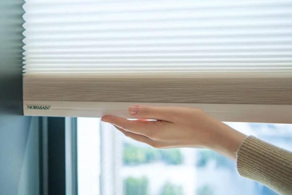 Norman® Smart Motorization on Portrait™ Honeycomb Shades near Natick, Massachusetts (MA)